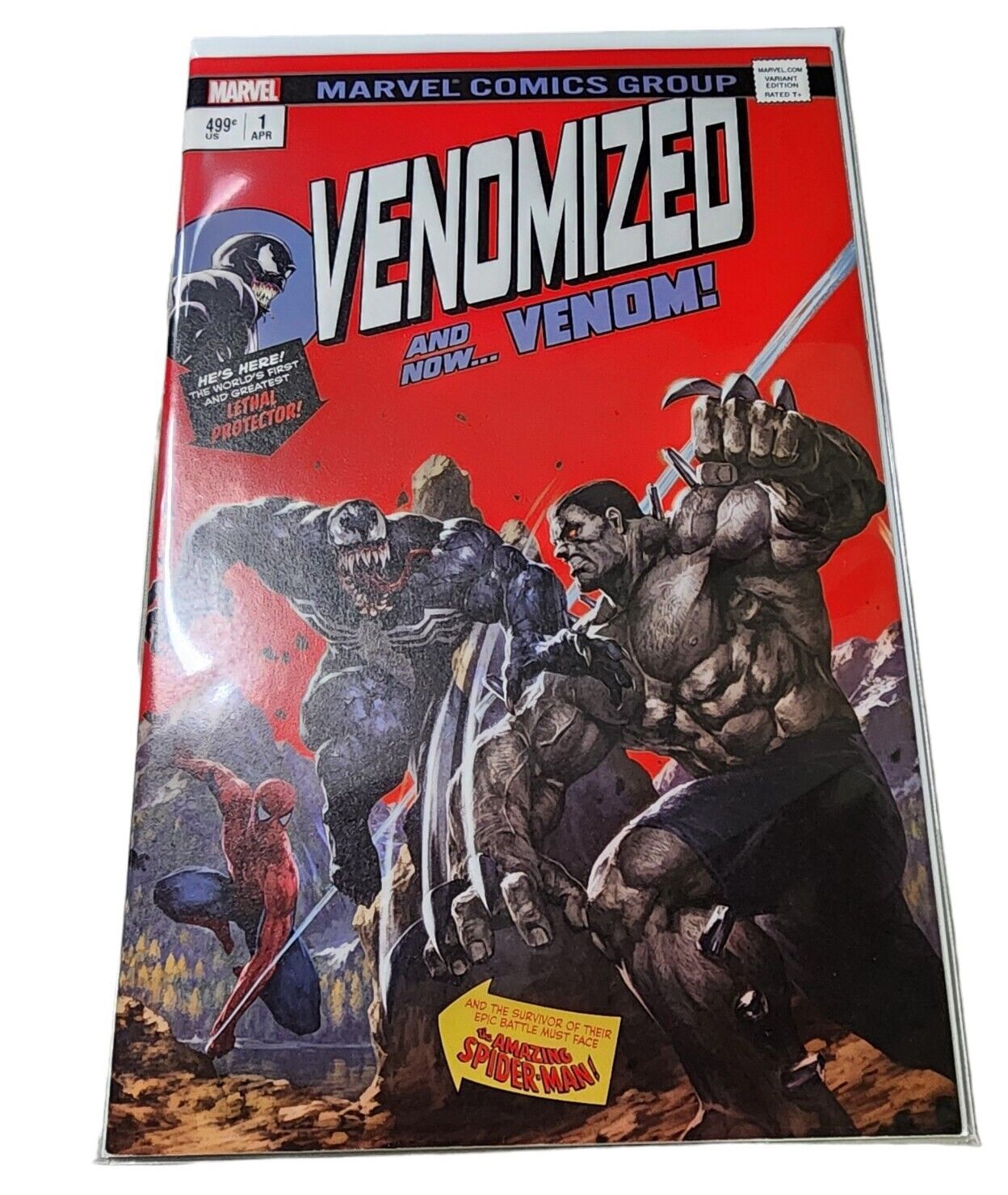 Venomized #1 SKAN Incredible Hulk 181 Homage Variant Wolverine Venom