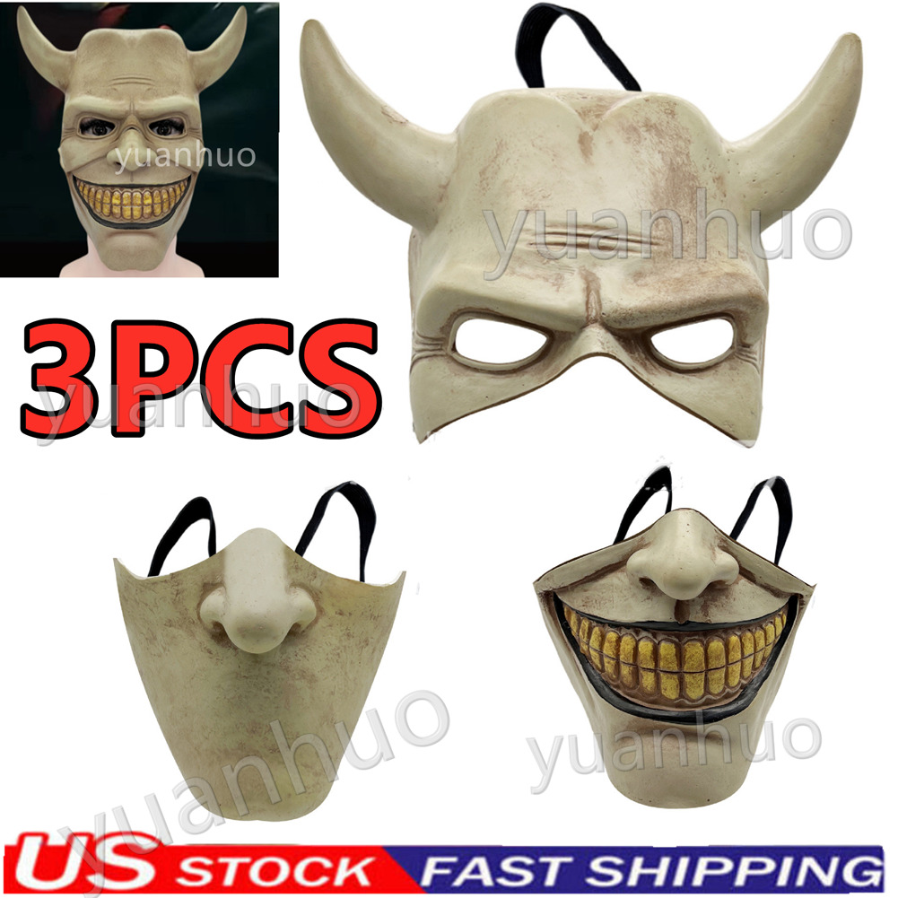 3PC Halloween Cosplay The Black Phone Costume Mask The Grabber Mask Horror Movie