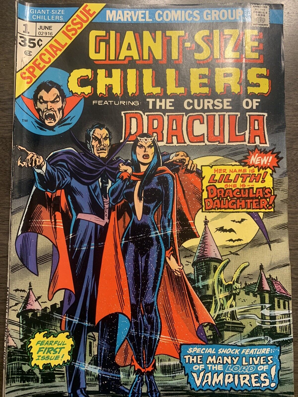 THE CURSE OF DRACULA Special Issue Giant Size Chillers Marvel Comics Group 1974