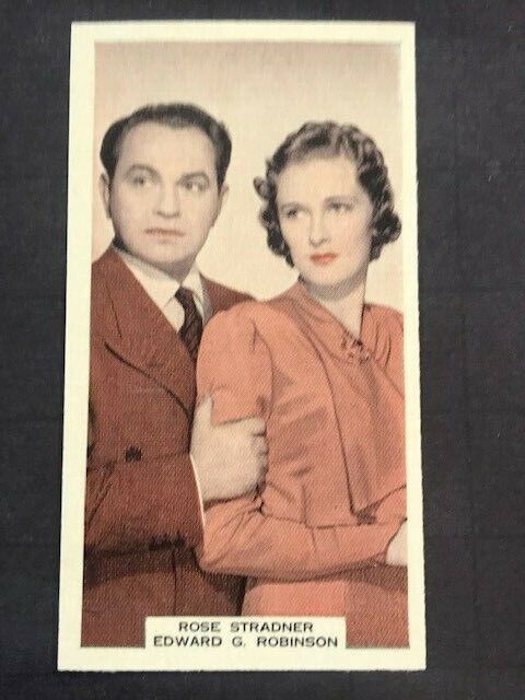 1939 A & M Wix Film Favourites #98 Rose Stradner & Edward G Robinson 