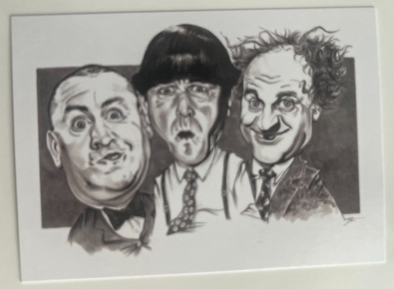 THE THREE STOOGES Larry Moe & Curly Crazy Caricatures Base #41