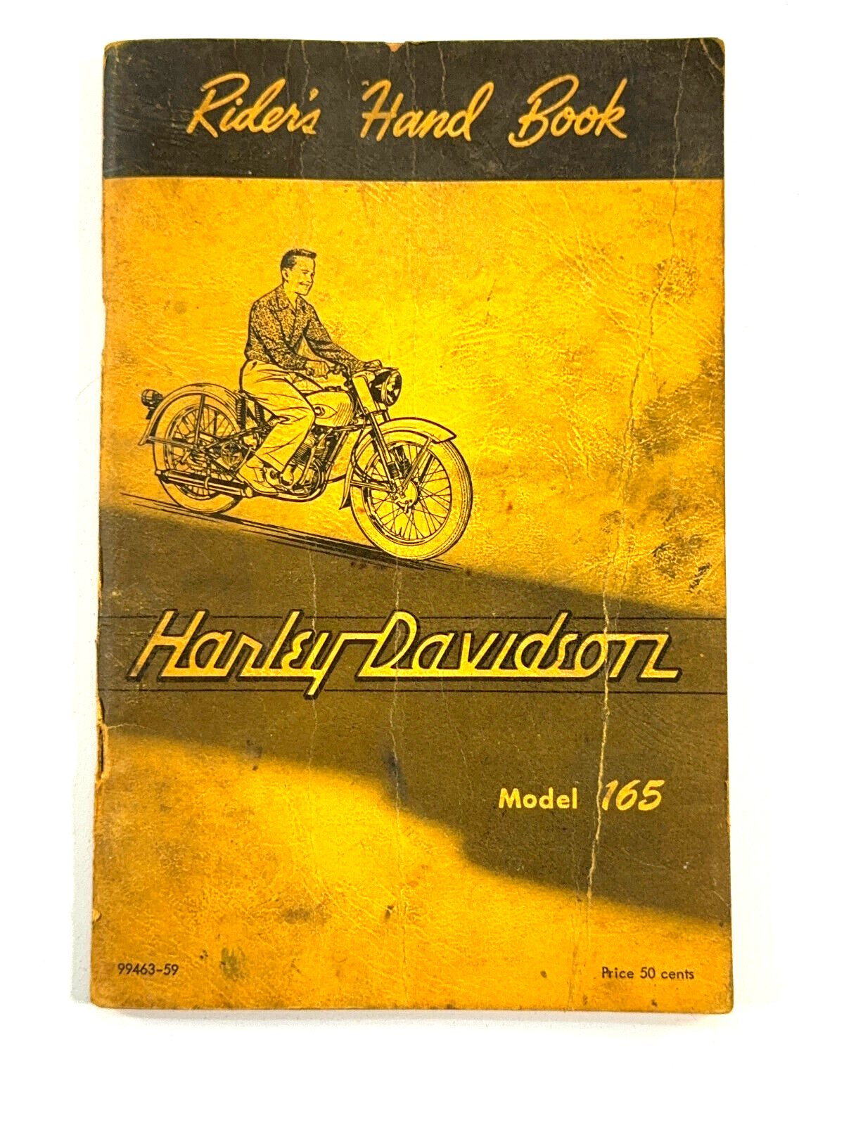 vtg 1958 Harley Davidson Rider\'s Handbook Model 165 motorcycle 