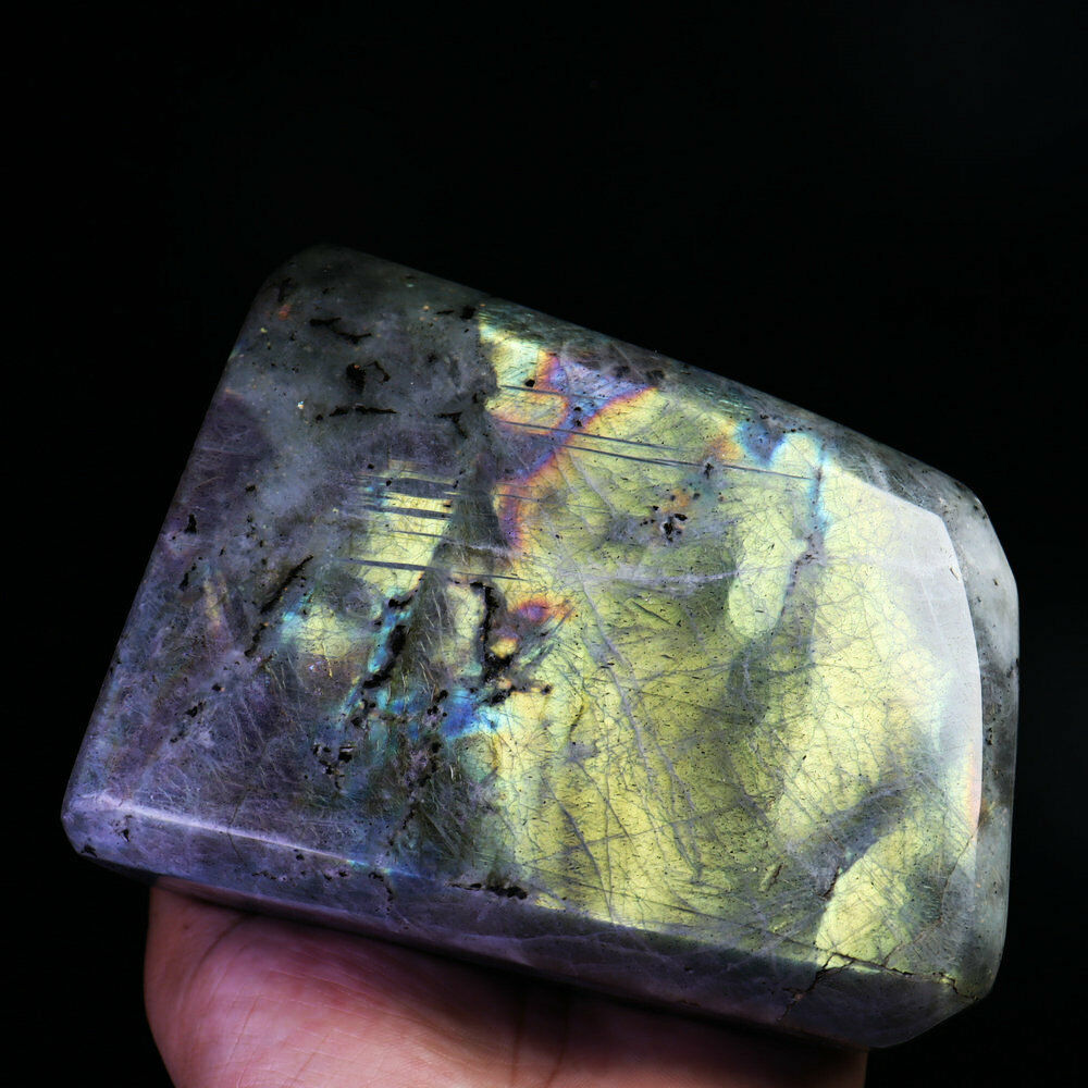3.12lb Natural Labradorite Stone Crystal Gemstone Stone Chakra Reiki Palm Stone