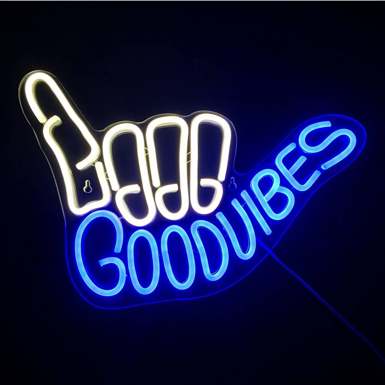 Good Vibes Neon Sign Wall Décor Gaming, Dorm, Party, Lounge Retail $40