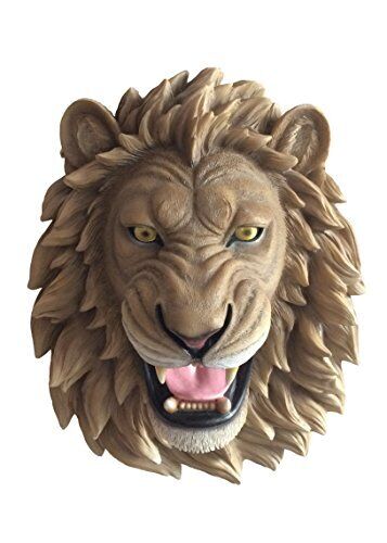 Ebros Gift Large King of The Jungle Roaring Lion Head Wall Mount Bust Sculpture