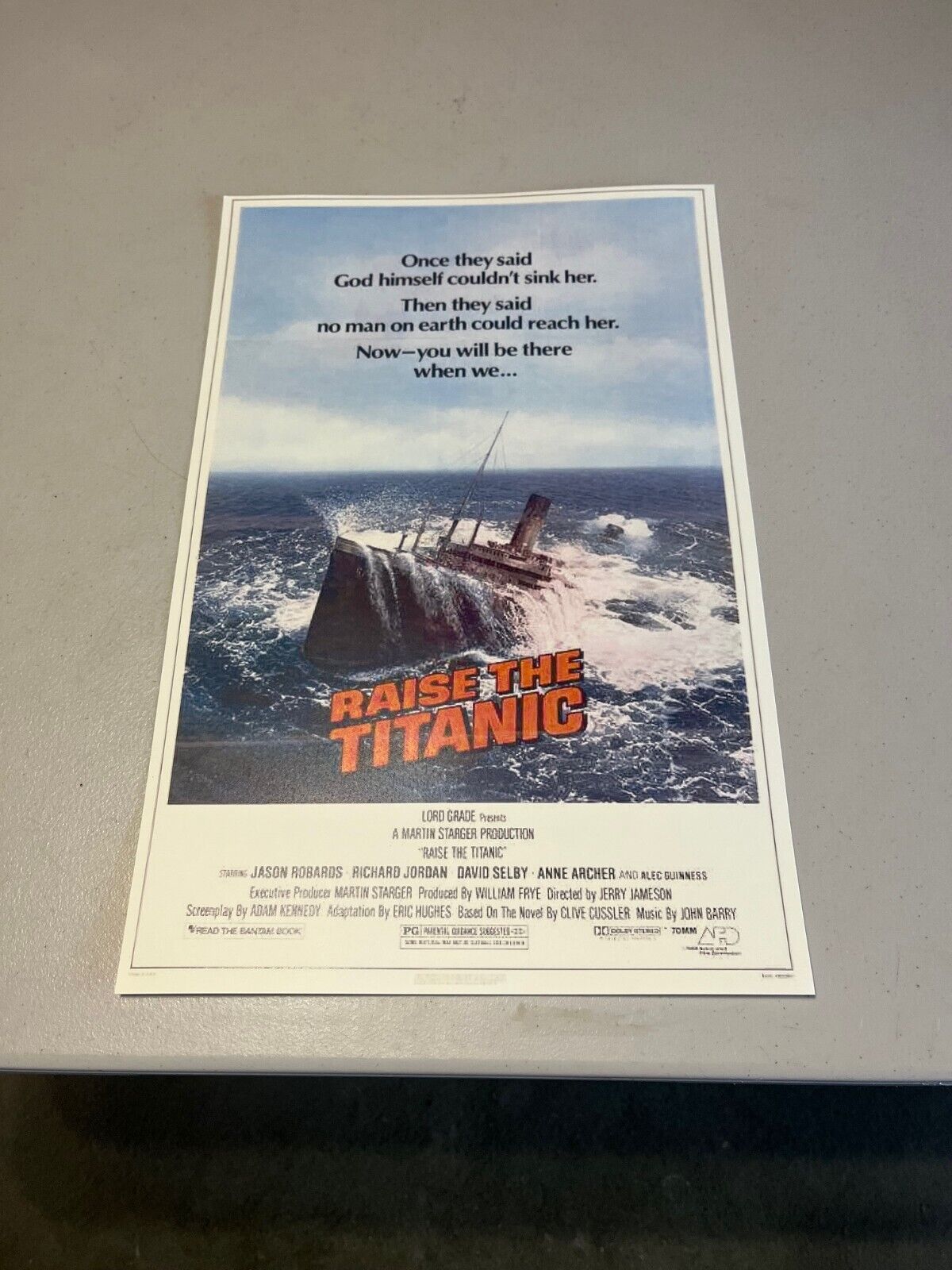 Raise The Titanic Movie Poster Reprint, 11 x 17 inches Lobby Card Style HIGHLY