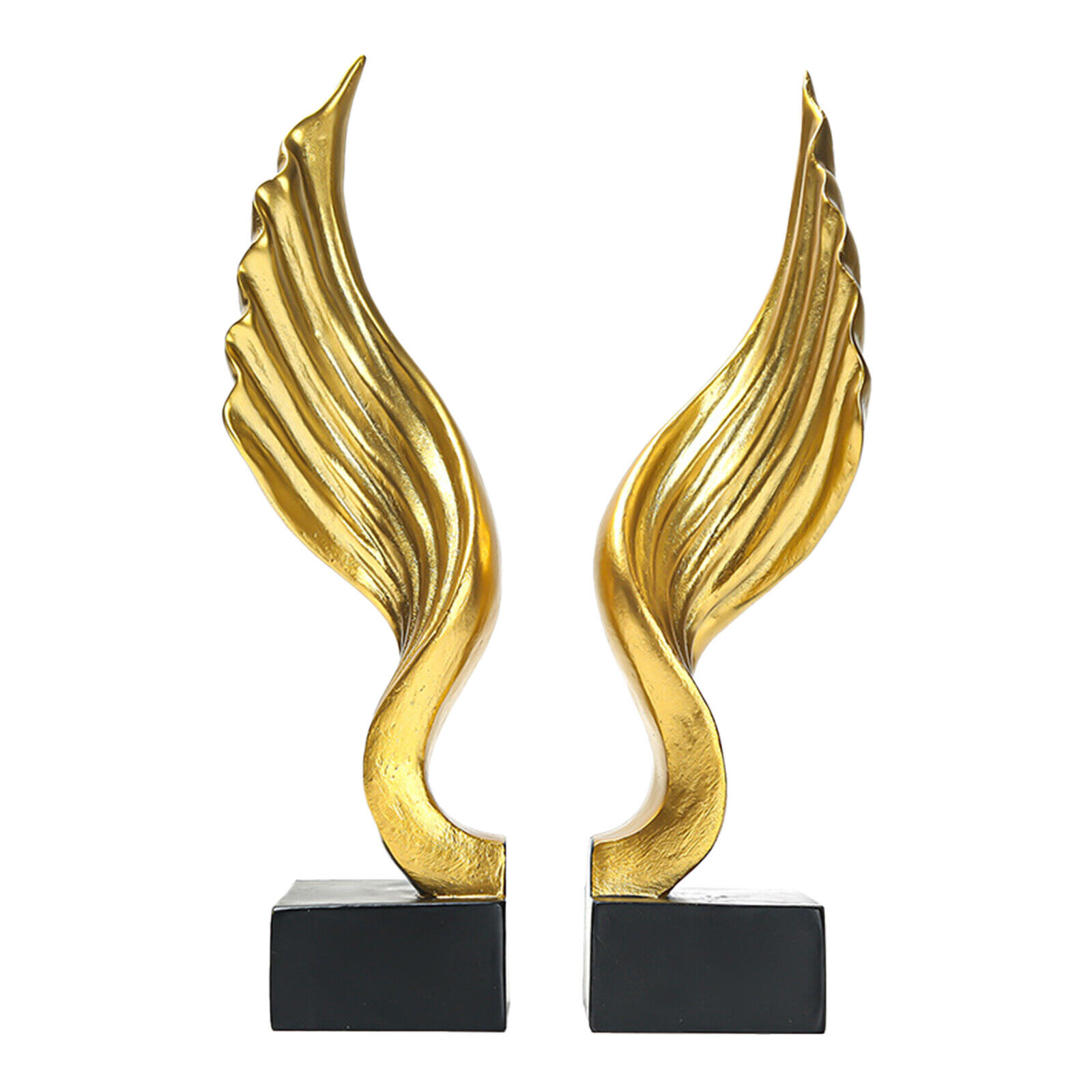 Angel Wing Book Stand Resin Bookends Statue Bedroom Desk Ornament