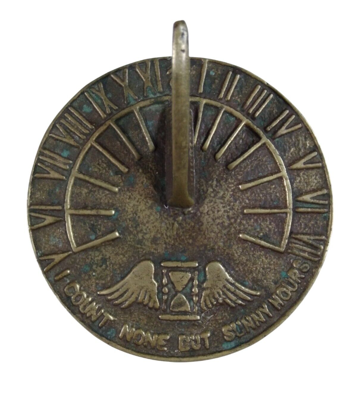 Mini Brass Sun Dial I Count Nothing But The Sunny Days