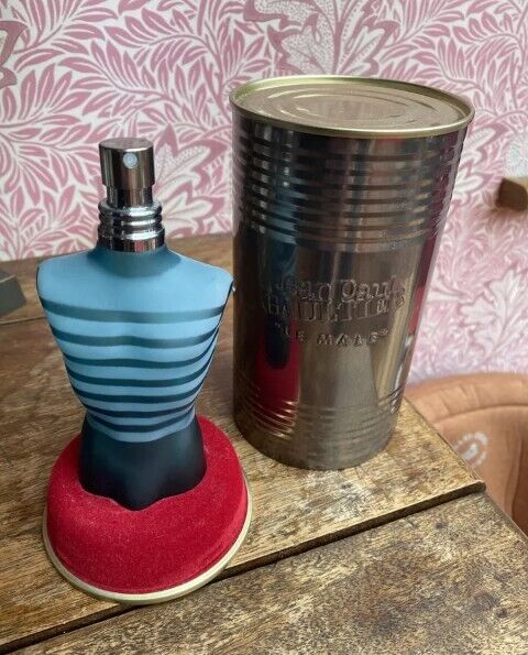 Collectible Jean Paul Gaultier Le Male EMPTY 125ml 4.2oz Bottle With Can Mint 