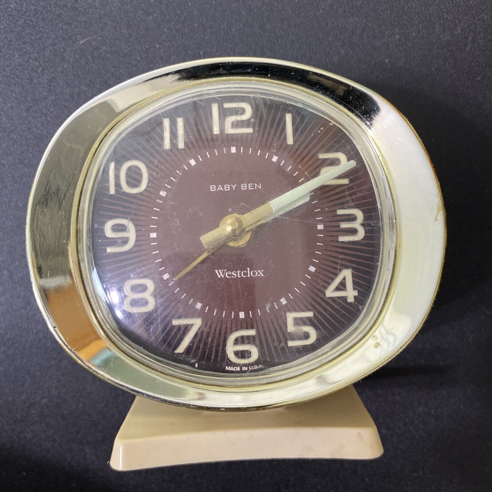 Vintage Westclox Baby Ben Wind Up Alarm Clock Glow in the Dark Analog (Read) 4”
