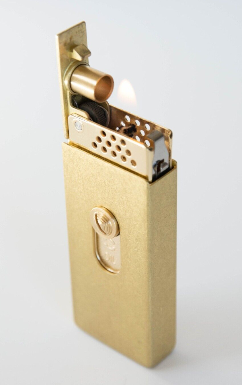 CLASSIC RETRO AUTOMATIC LIGHTER Trench Brass Fuel Saving Lighter O Ring USA