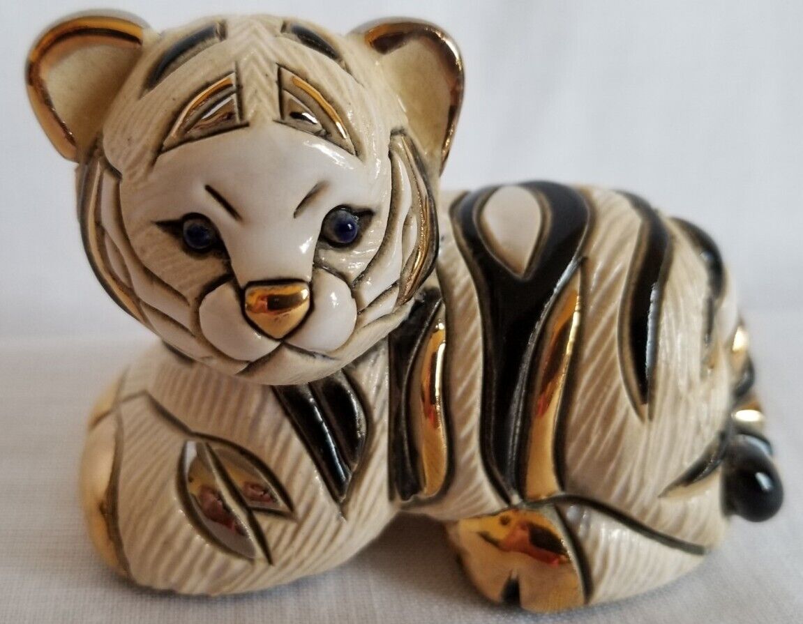 De Rosa Artesania Rinconada White Tiger Cub  RINCABABY 1720 Retired Ceramic 