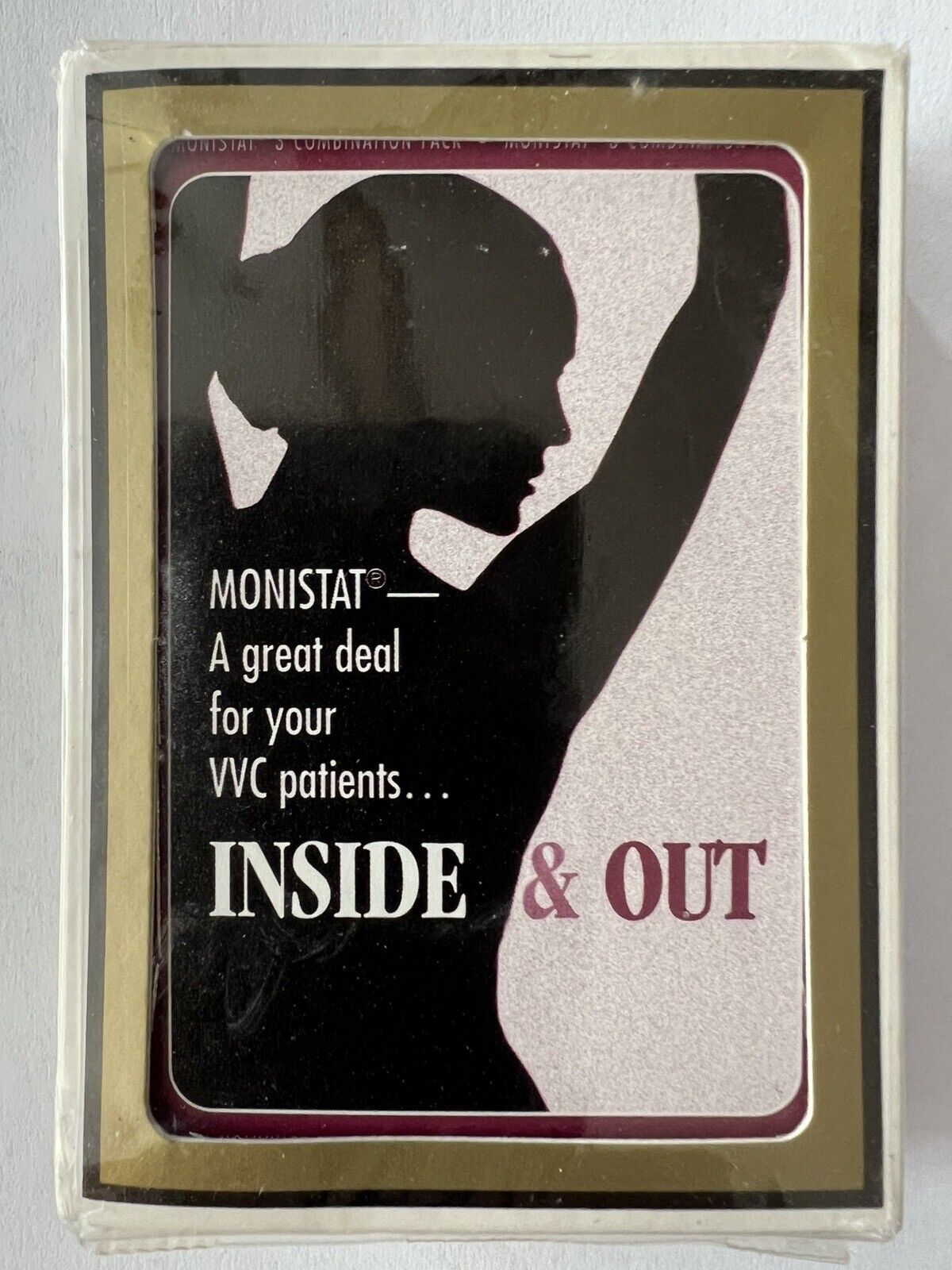 MONISTAT INSIDE & OUT DECK OF PLASTIC COATED PLAYING CARDS  NEW