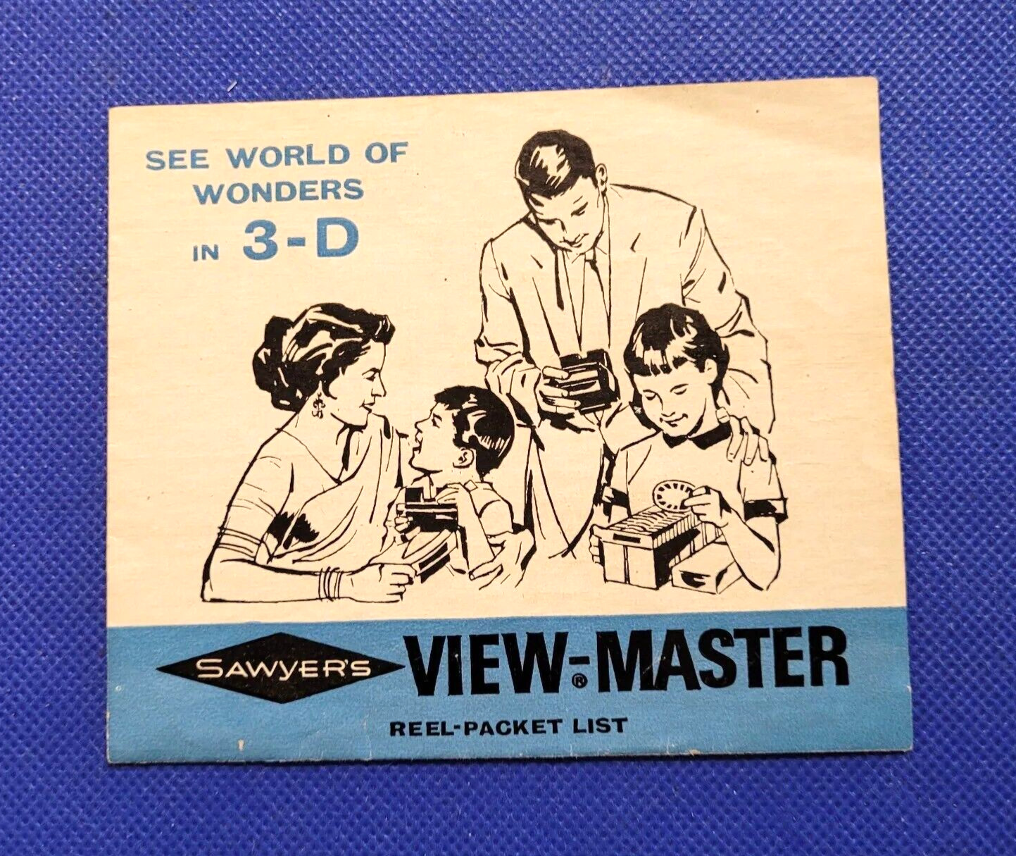 RARE See World of Wonders in 3-D Sawyer\'s view-master Reel Packet List India