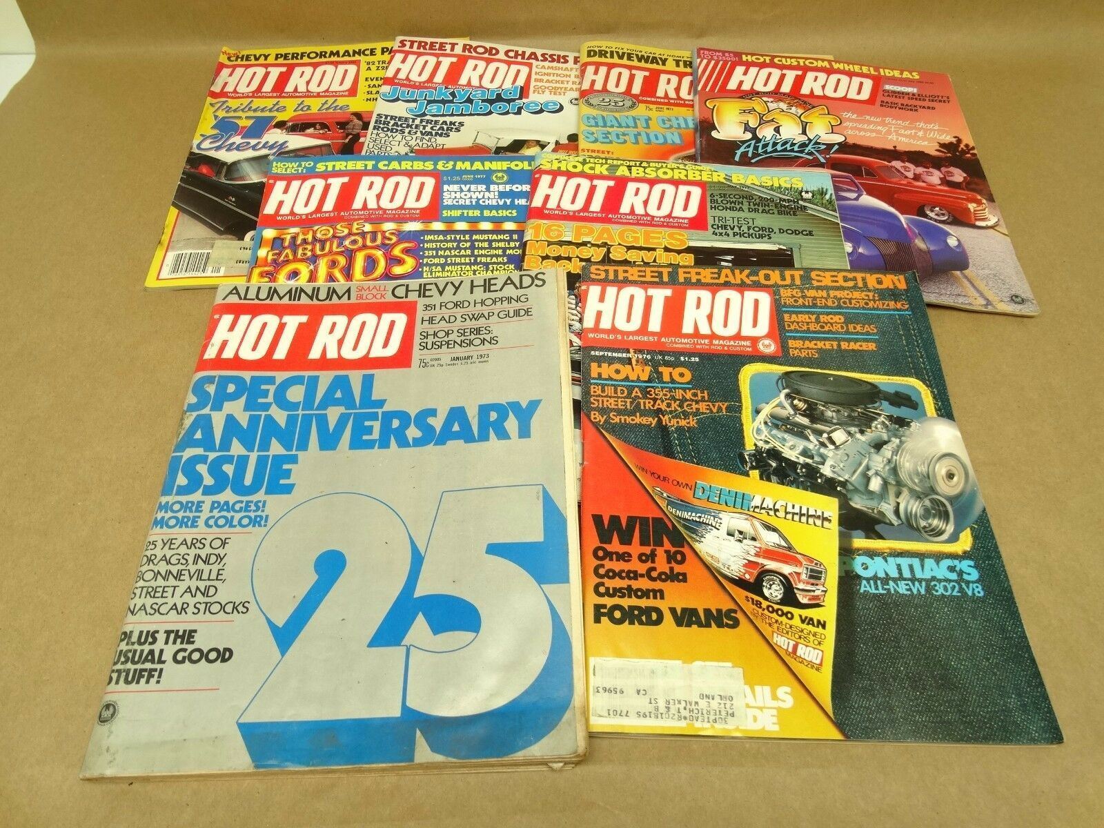 Vintage Hot Rod 1972-1985 Magazine Lot  Drag Racing Chevrolet Ford 25th Pontiac 