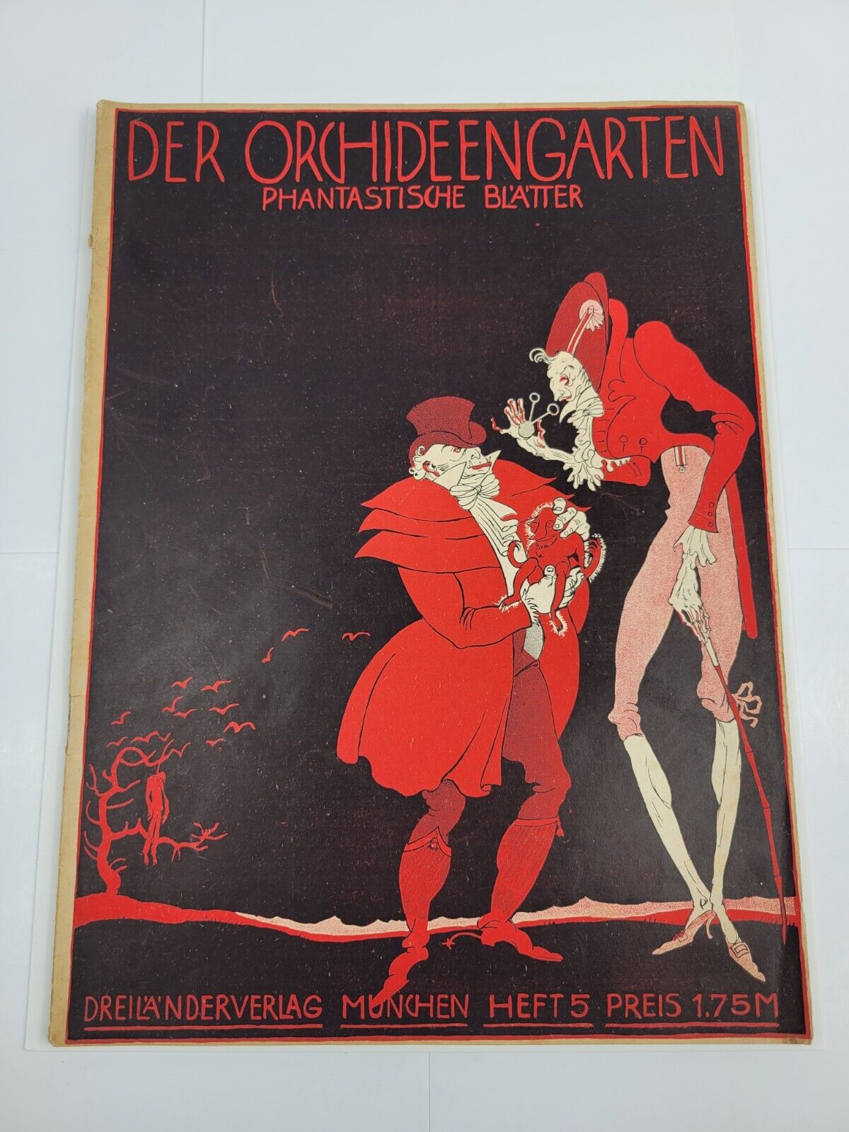 Der Orchideengarten Pulp Magazine 1920 Weird Menace Hanging Cover