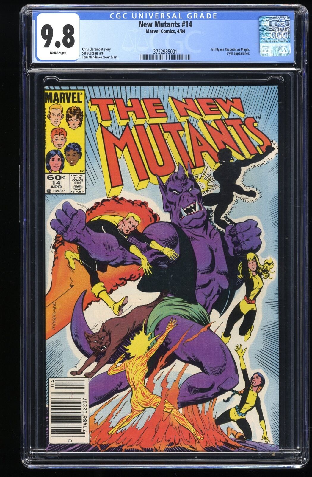 New Mutants #14 CGC NM/M 9.8 Super Rare Newsstand Variant Marvel 1984