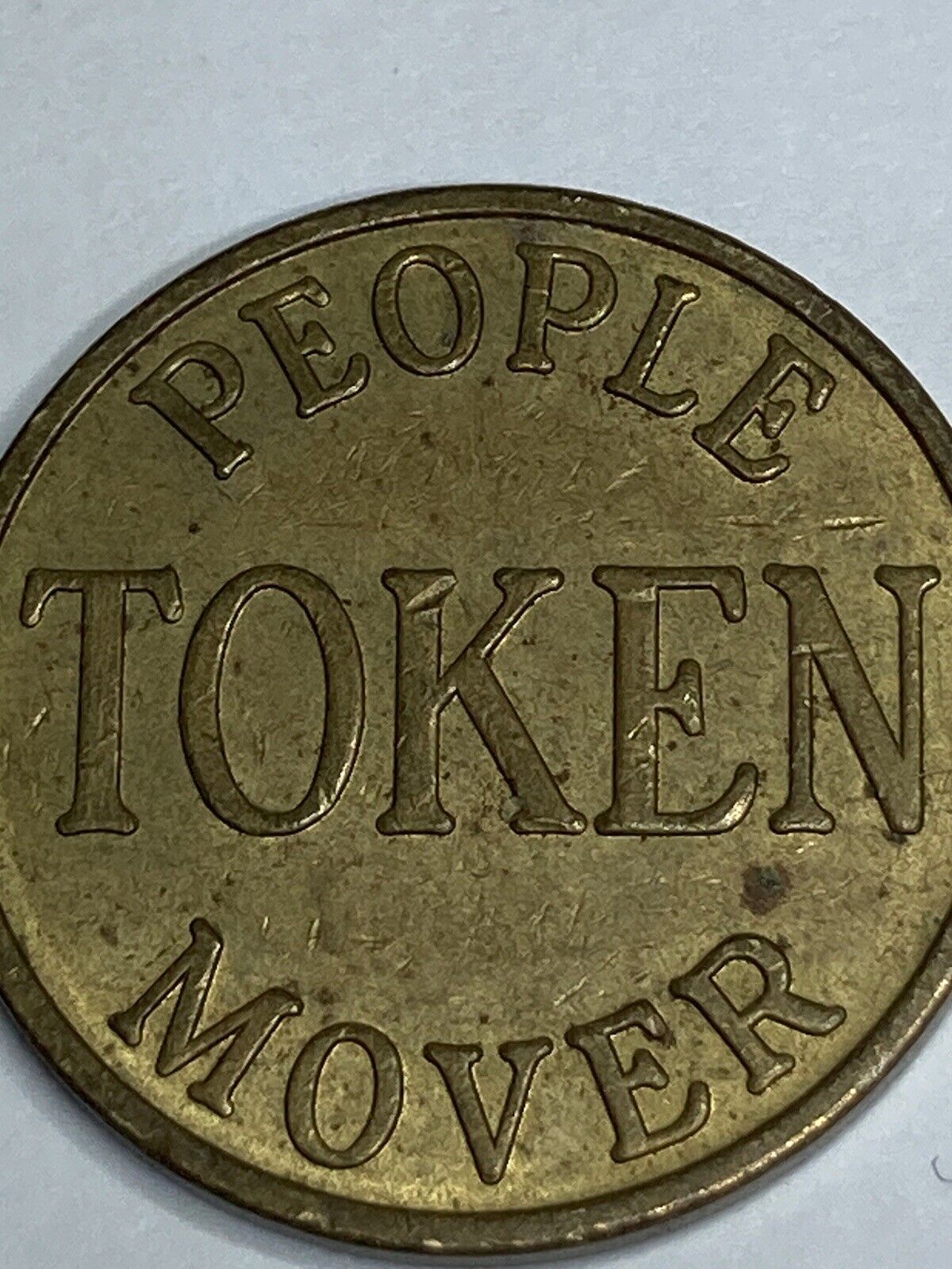 VINTAGE HARBOUR ISLAND TAMPA FLORIDA PEOPLE MOVER BRASS TOKEN OBSOLETE #qf1
