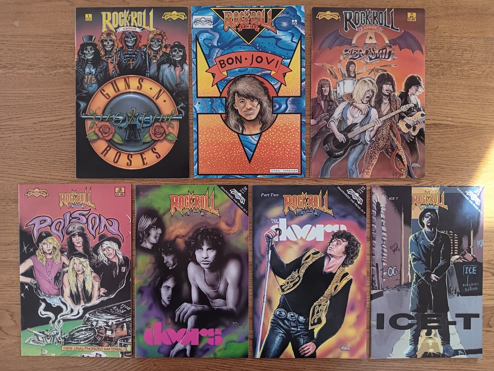 Rock n\' Roll Comics Lot Of 7 Revolutionary # 1 3 11 15 26 27 37 Aerosmith Doors