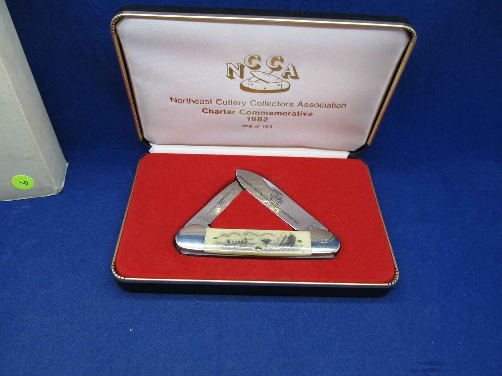 1982 Case Northeast Cutlery Canoe Knife Bone Handles Mint In Case-SN # 125