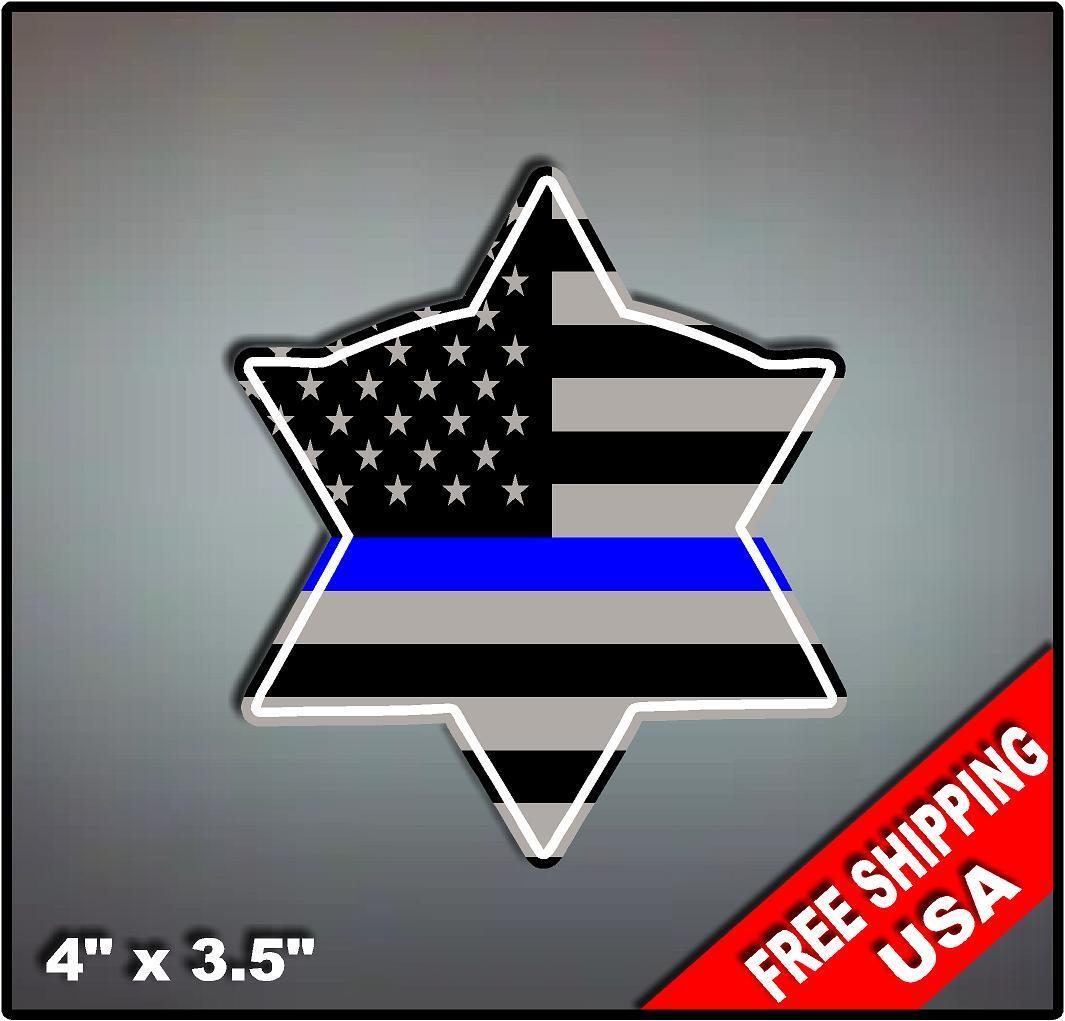 Sheriff 6pt Blue Line Star Police Law Enforcement Helmet LE 4\