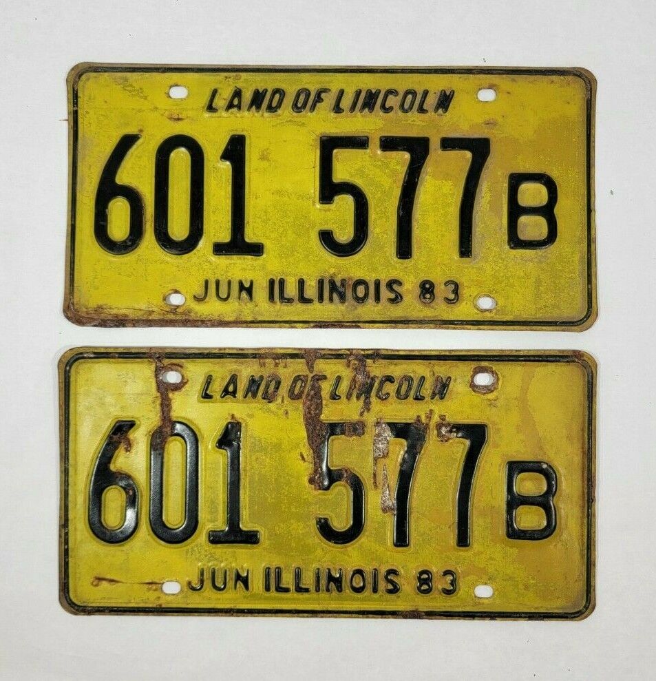 1974 Minnesota Vehicle License Plate Matching Set 601 577 B
