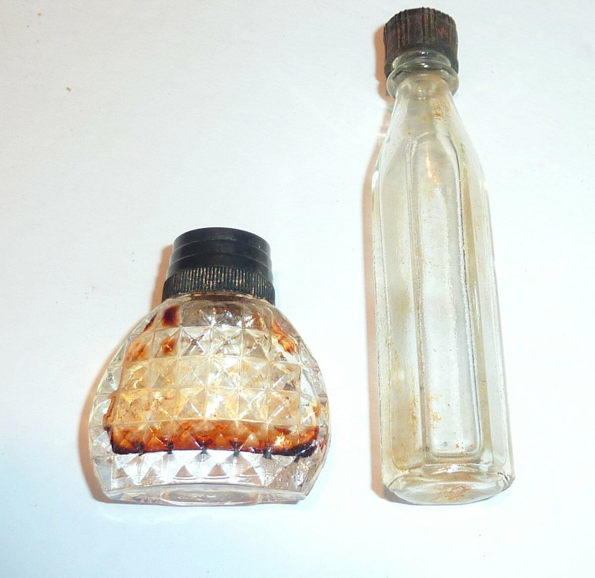 Antique  Small    Interesting Shapes   Glass Bottles  1.5\
