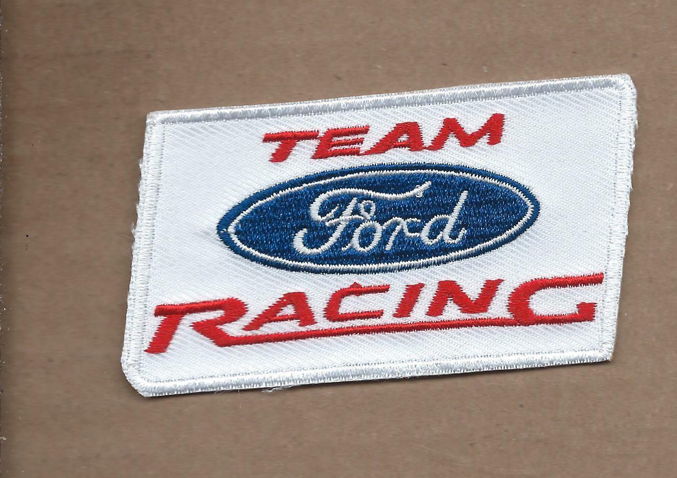 NEW 1 7/8 X 3 3/8 INCH FORD RACING TEAM IRON ON PATCH 