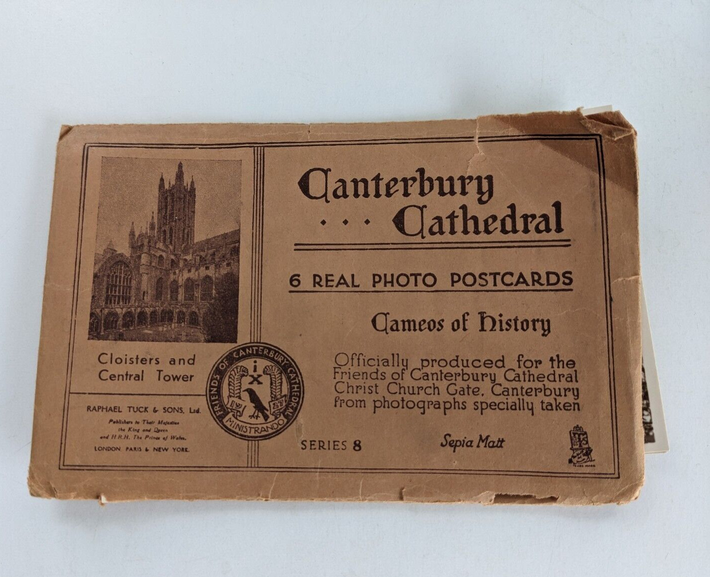 Canterbury Cathedral 6 Tuck RPPC Real Photo Postcards Cameos of History Series 8