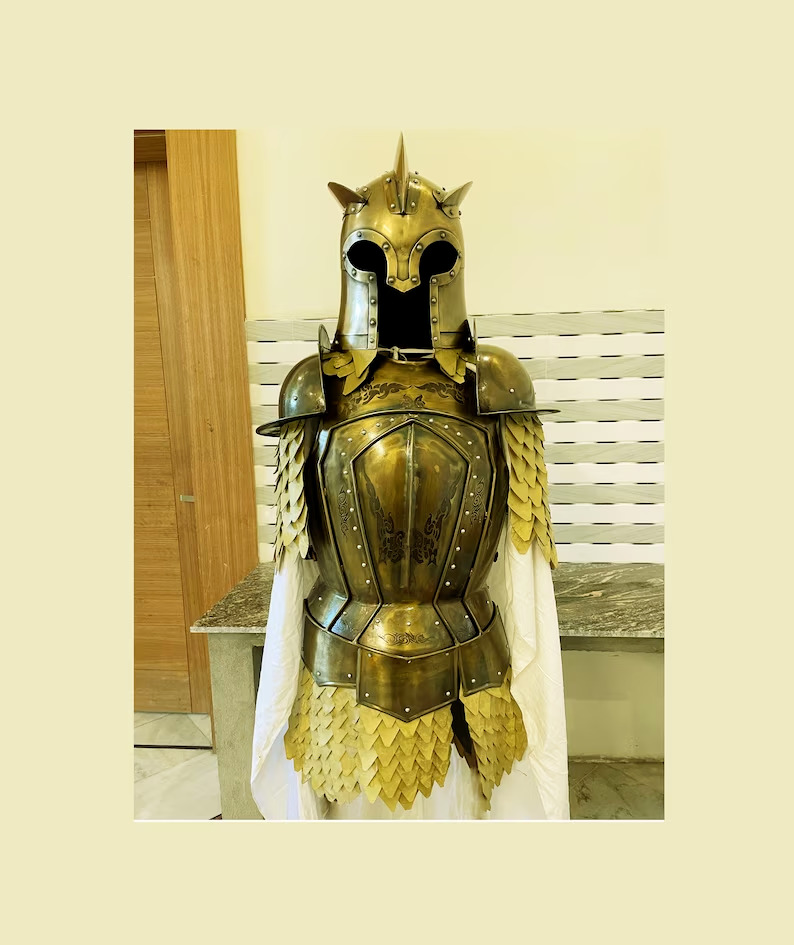 15th Century Battle LARP Warrior Kingsguard Half Body Armor Suit | Knight Half