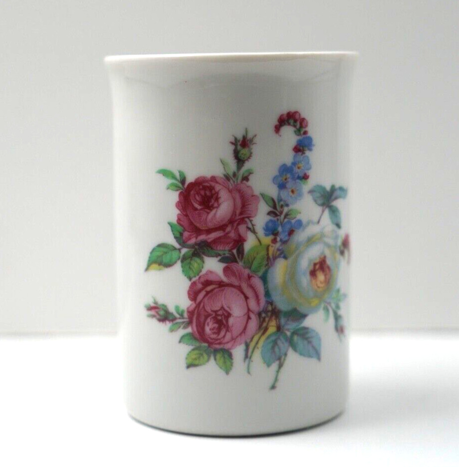 Vintage Porcelain Wild Rose West Germany Vase, Toothpaste, Pencil Holder