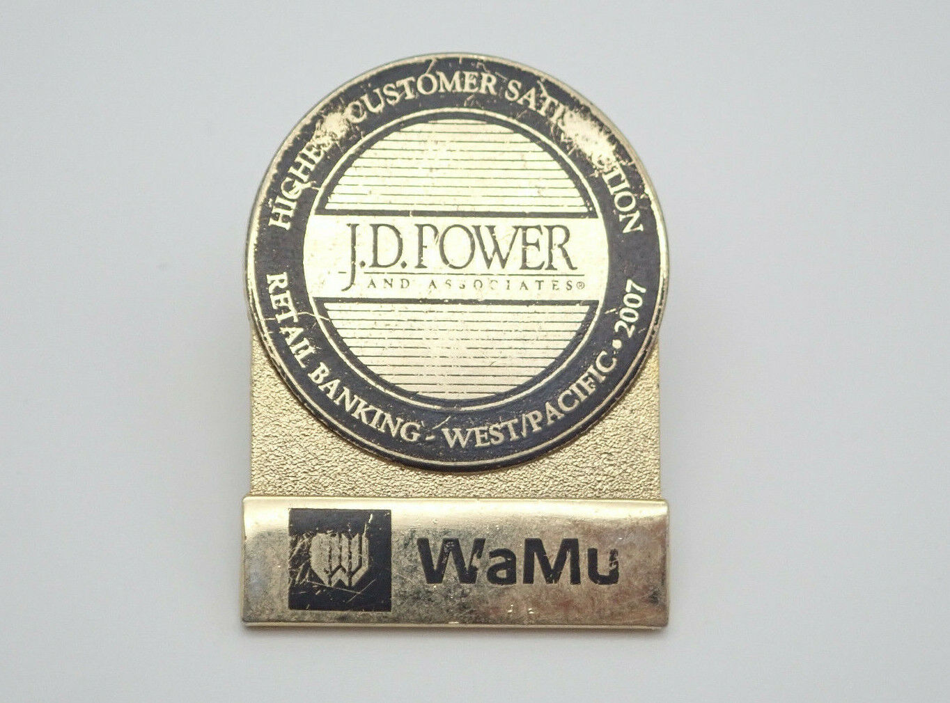 J.D. Power Highest Customer Satisfaction WaMu 2007 West/Pacific Vintage Lapel Pi