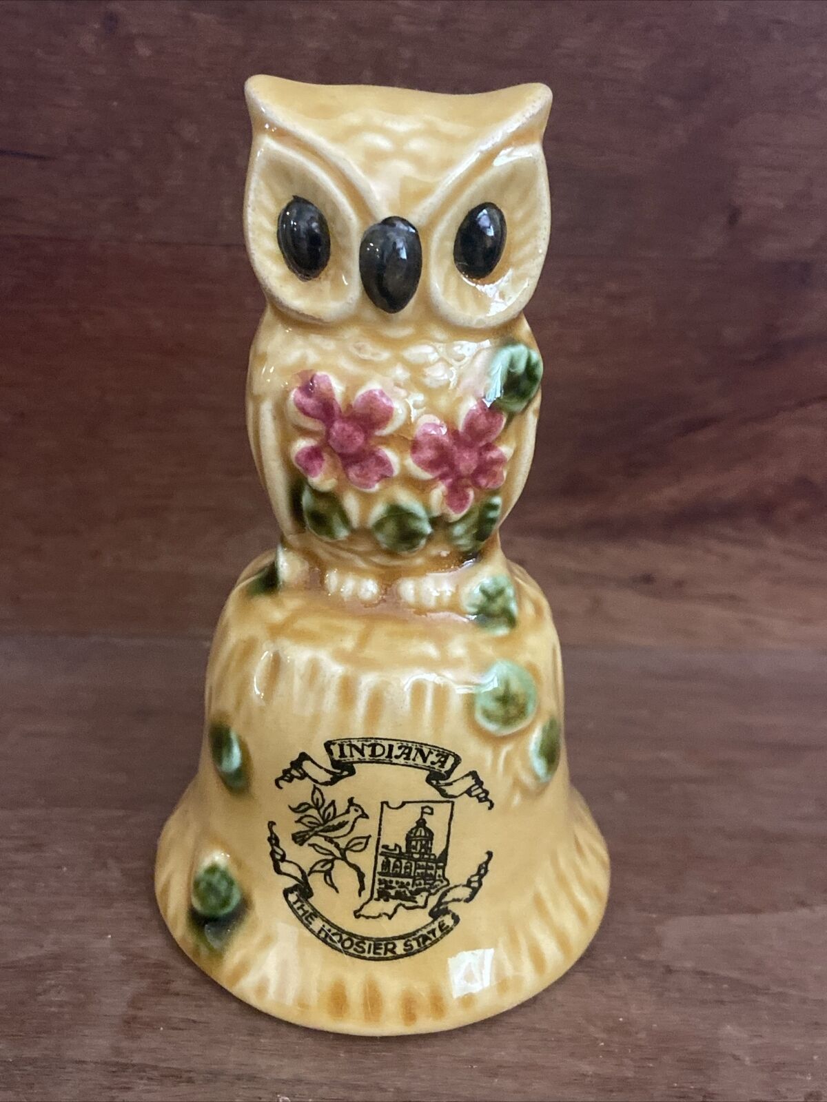 Vintage Owl Bell Indiana “The Hoosier State”Souvenir Made In Japan