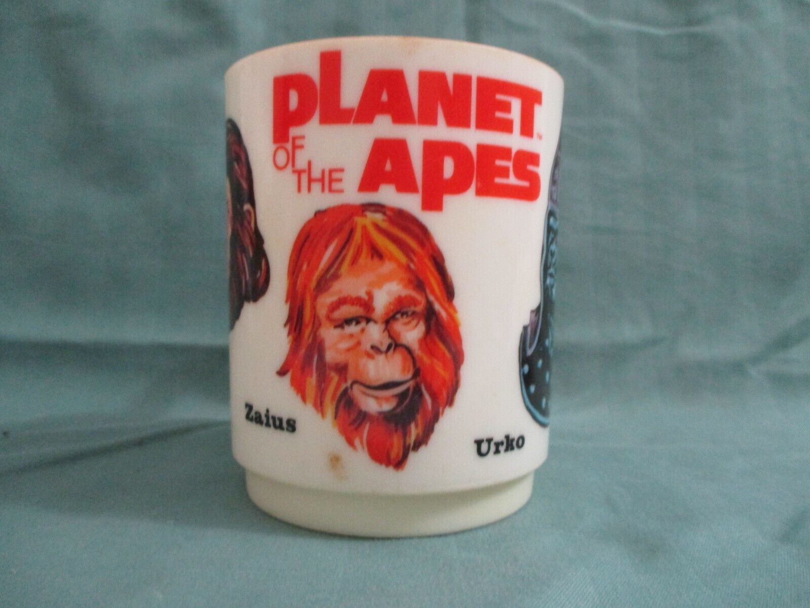 Vintage  1967 Planet of the Apes Plastic Cup Mug by DEKA Used