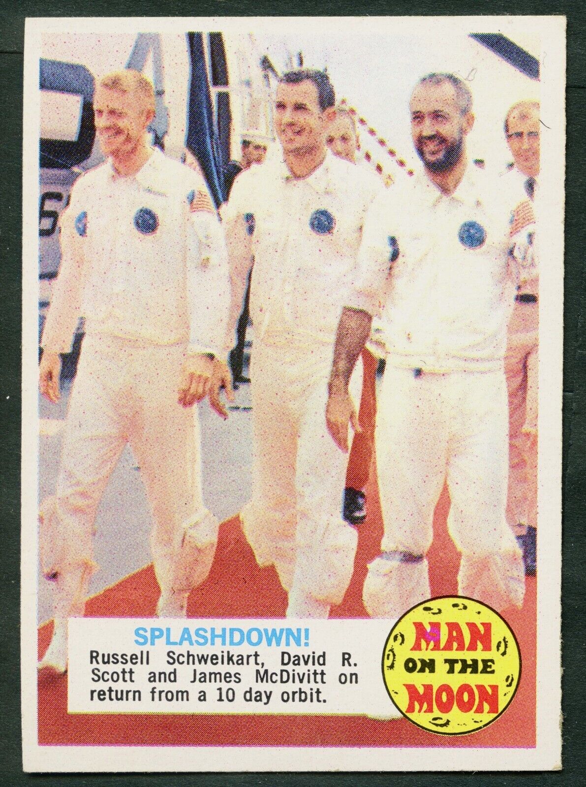 Razor SHARP 1969 Topps Man On The Moon Card #49 Splashdown MJCards