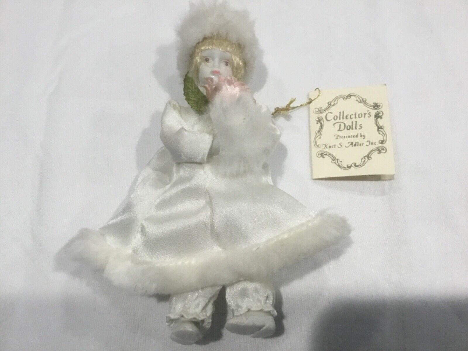 VINTAGE 1983 COLLECTOR’S DOLLS KURT S ADLER INC porcelain doll ornament 
