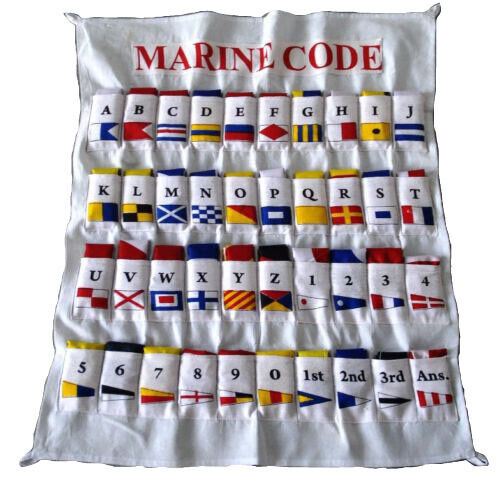 100% COTTON - Naval Signal Flags/ Flag SET- Total 40 Marine Code with CASE