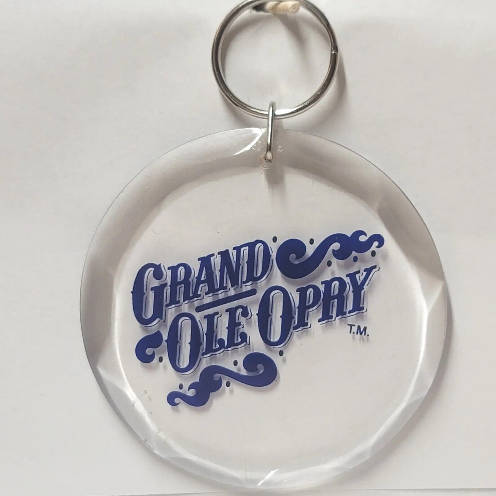 Vintage 80s Keychain Grand Ole Opry Key Chain Ring 1980s Nashville Tennessee Lrg