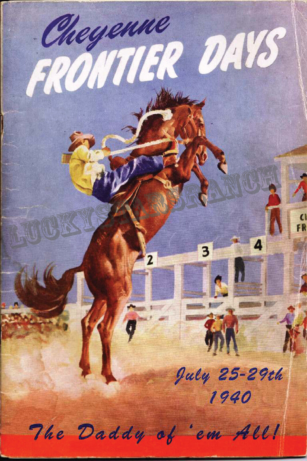 Cheyenne 1940 Vintage Rodeo Poster