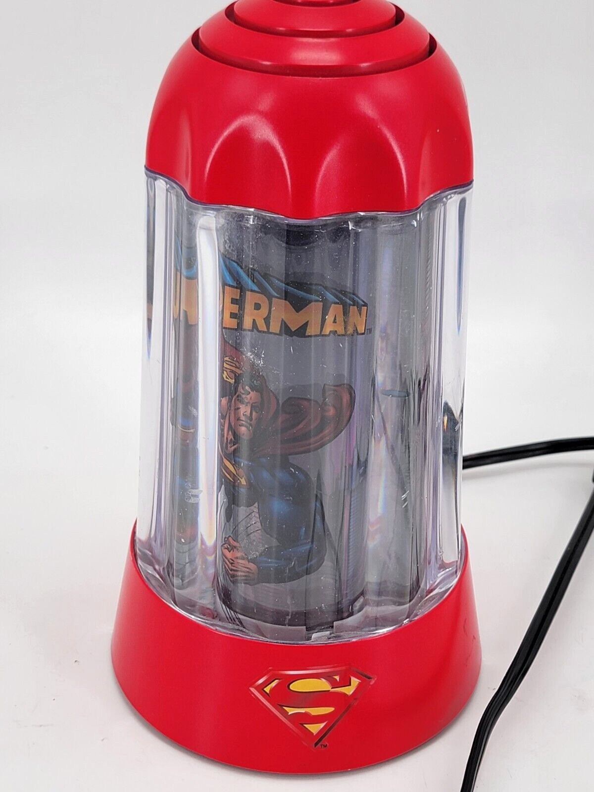 Vtg DC Comic Superman Motion Lamp Man of Steel Moving Light Lava Rotating