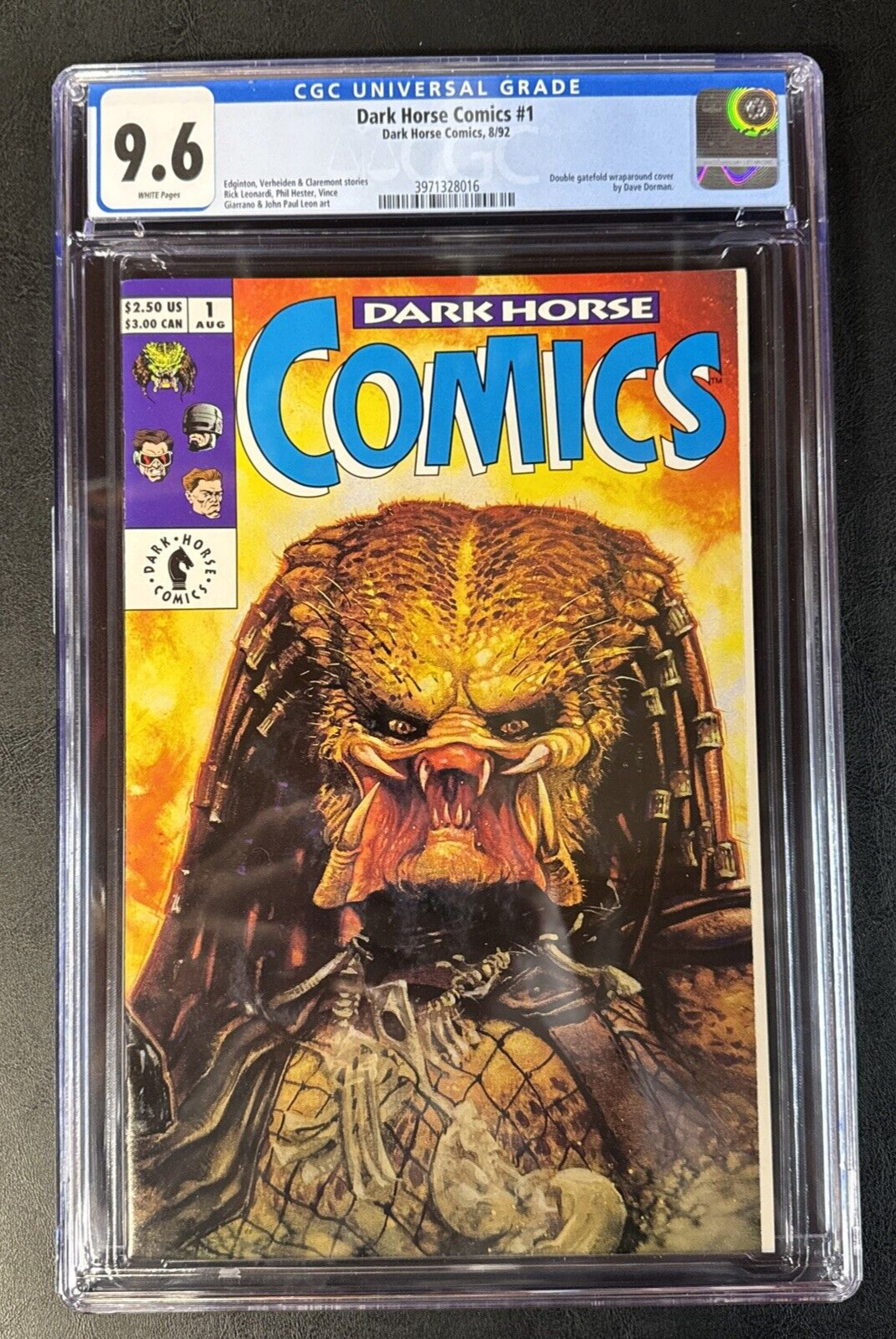 Dark Horse Comics #1 August 1992 CGC 9.6 NM