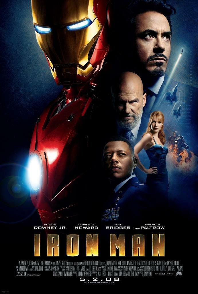 Iron Man Movie Poster Print Wall Art 8x10 11x17 16x20 22x28 24x36 27x40 Marvel