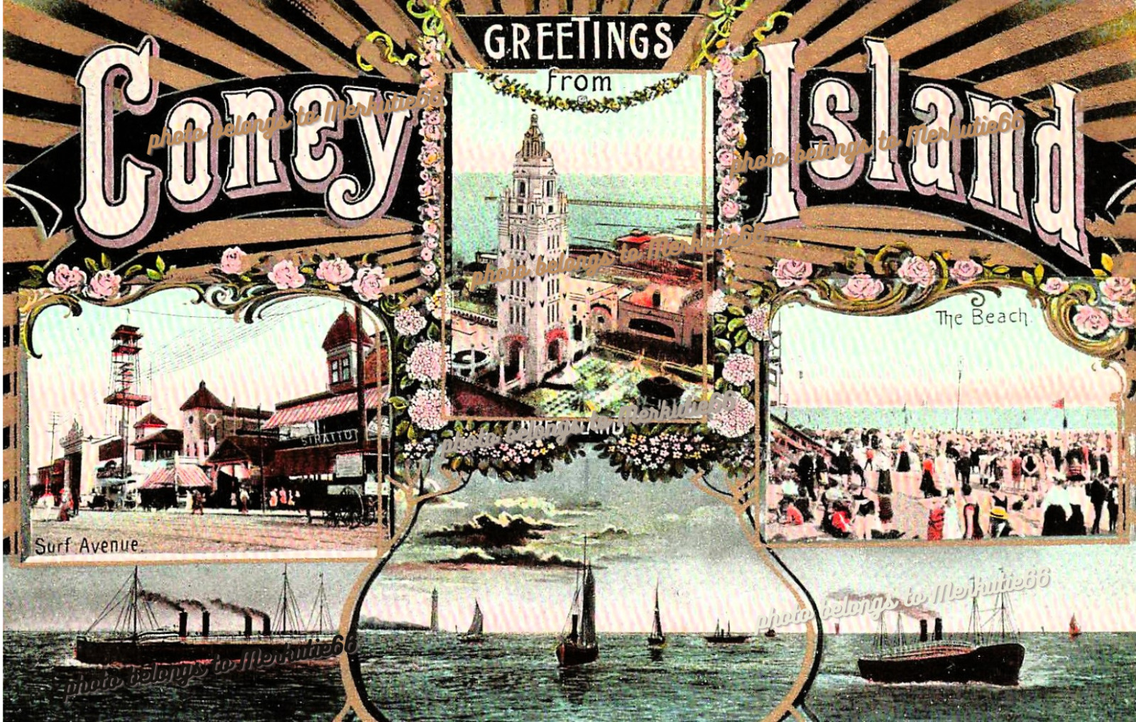 Coney Island Amusement Luna Park Souvenir New York City 2x3 Fridge Magnet