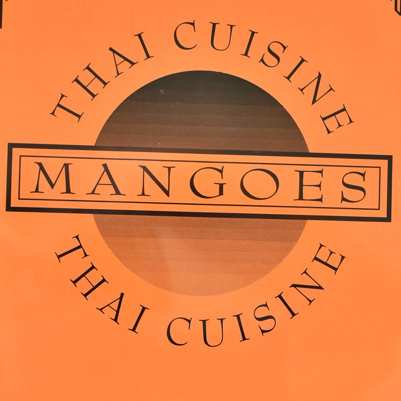 1994 Mangoes Thai Restaurant Menu Richard Janes Chris Toye Seattle Washington