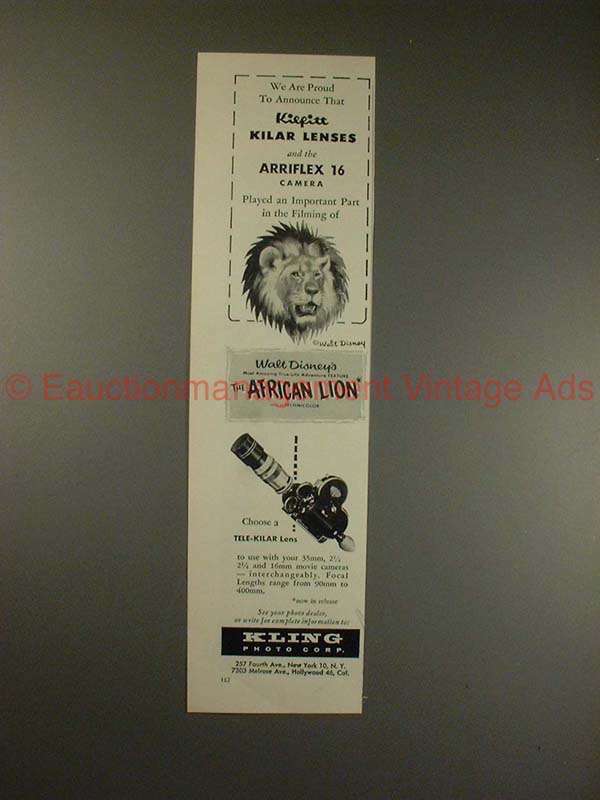 1956 Arriflex 16 Camera Ad, Walt Disney\'s African Lion
