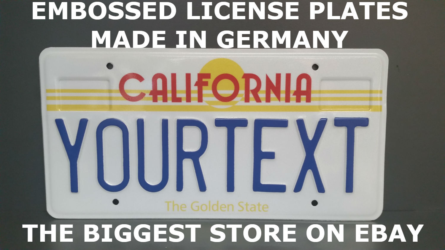 Retro Vintage California Golden State US USA License Plate Custom Date Sticker