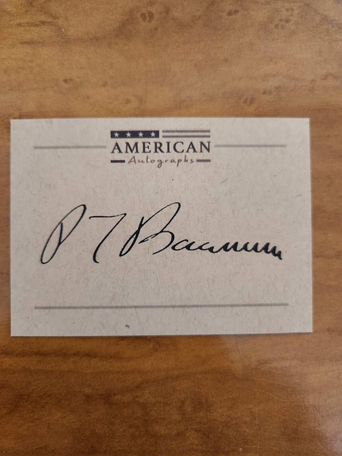 P. T. Barnum Autograph Signature Facsimile Print Circus Showman