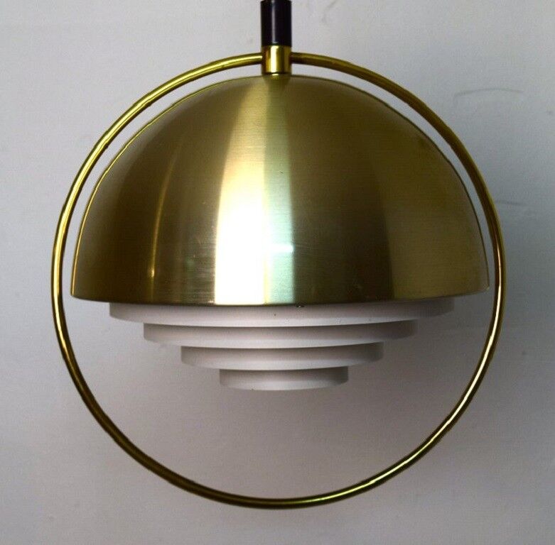 Scandinavian designer, brass ceiling lamp