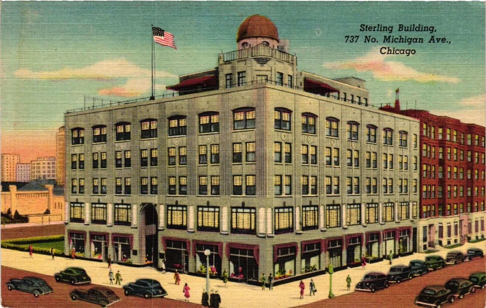 Vintage Postcard- Sterling Building, Chicago, IL Early 1900s