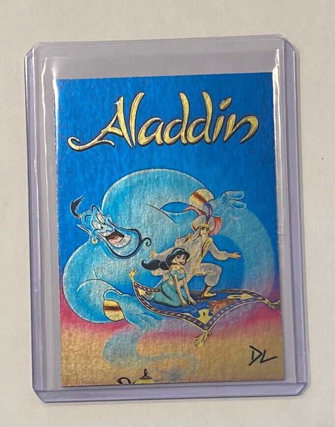 Aladdin Platinum Plated Limited Artist Signed Disney Classic Trading Card 1/1